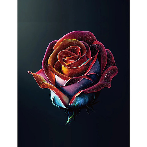 DARK ROSE - INTERMEDIATE DIAMOND PAINTING KIT