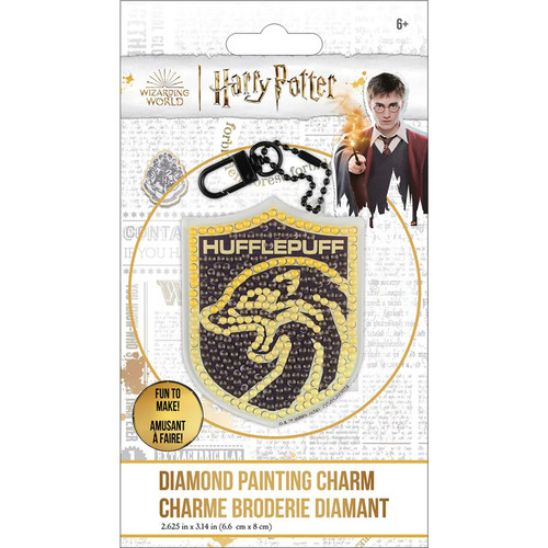 HP HUFFLEPUFF CREST DIAMOND PNTG KEY CHAIN KIT PK OF 6 EA