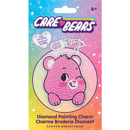 CHEER BEAR DIAMOND PNTG KEY CHAIN KIT PK OF 6 EA