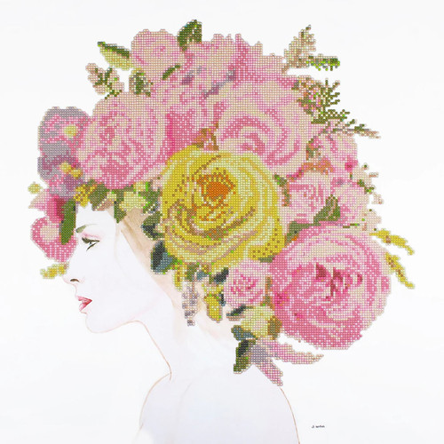 FLOWERS IN HER HAIR - PRO DIAMOND PAINTING KIT