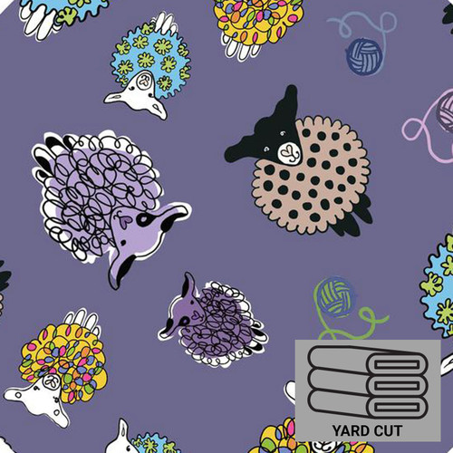 LAMIN COTTON 1yd PLUM SHEEP (FOOD SAFE) PK OF 12 EA