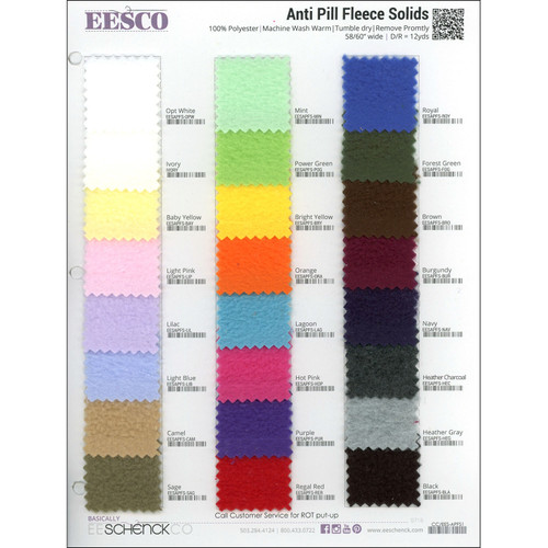 COLOR CARD A P FLEECE SOL #1