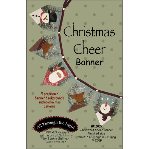 PATTERN CHRISTMAS CHEER BANNER (PRE-PRINTED PANEL INCLUDED)