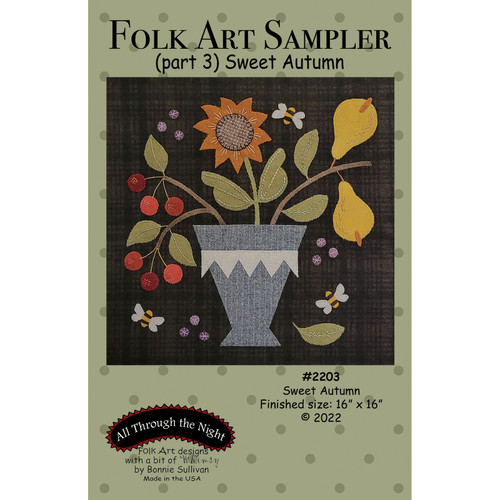 B-O-M PATTERN FOLK ART SAMPLER PART 3 SWEET AUTUMN