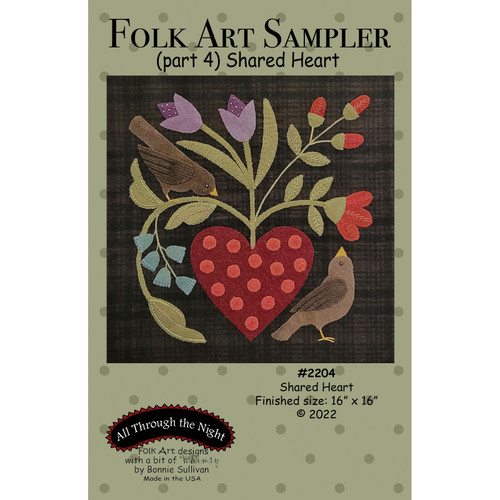 B-O-M PATTERN FOLK ART SAMPLER PART 4 SHARED HEART