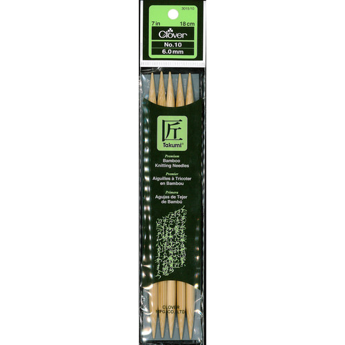KNIT NEEDLES BAMB D P sz10 7"