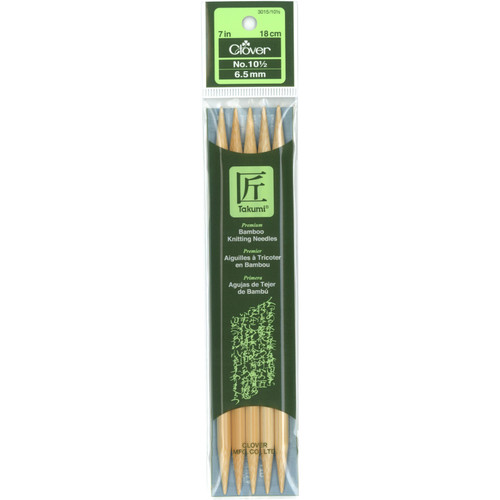 KNIT NEEDLES BAMB D P sz10.5 7"