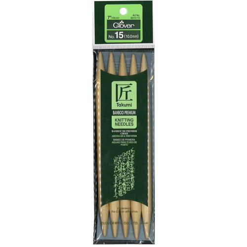 KNIT NEEDLES BAMB D P sz15 7"