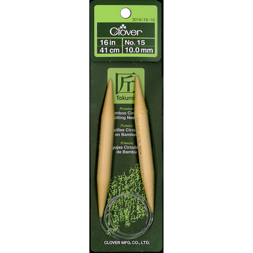 KNIT NEEDLES BAMB CIR sz15 16" CLOVER