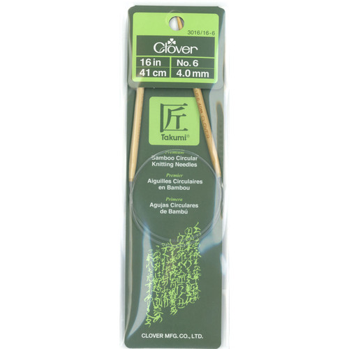 KNIT NEEDLES BAMB CIR sz6 16"