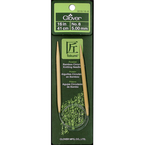 KNIT NEEDLES BAMB CIR sz8 16"