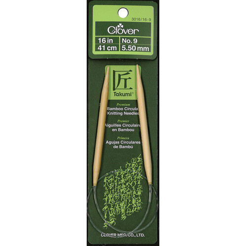 KNIT NEEDLES BAMB CIR sz9 16"