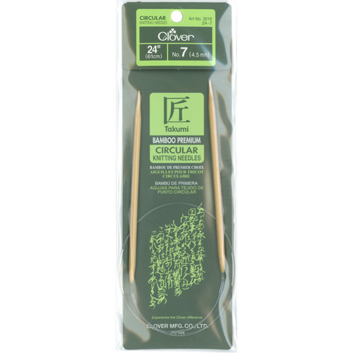 KNIT NEEDLES BAMB CIR sz7 24"