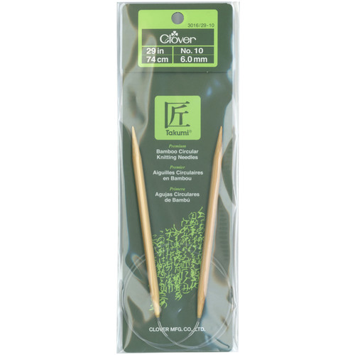 KNIT NEEDLES BAMB CIR sz10 29"