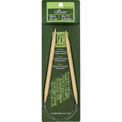 KNIT NEEDLES BAMB CIR sz11 36"