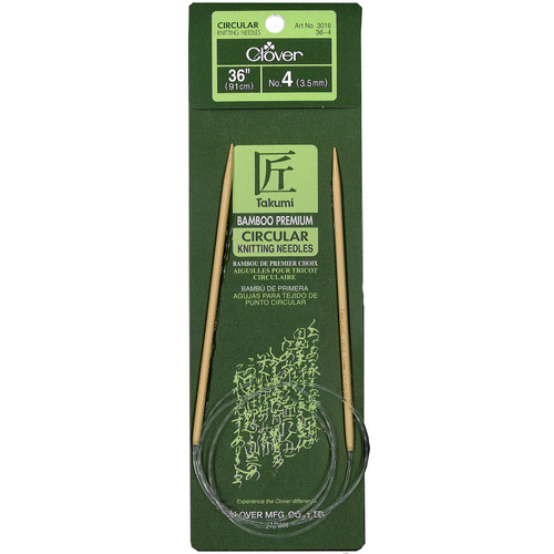 KNIT NEEDLES BAMB CIR sz4 36"
