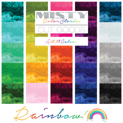 FAT QTR MISTY RAINBOW (25) PK OF 6 EA