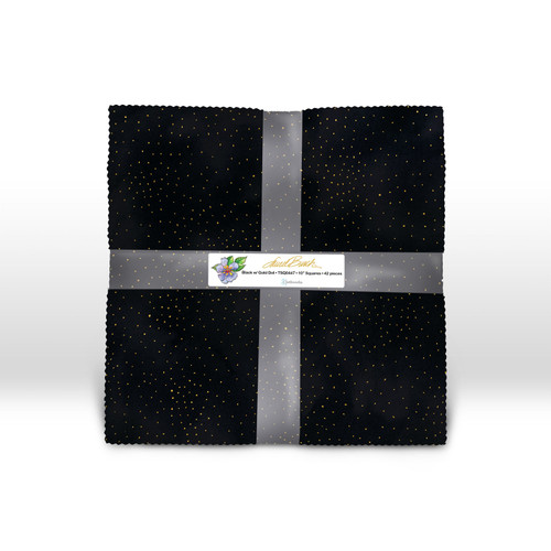 CHARM PK 5" LB BASIC DOT MET BLACK/GOLD (42) PK OF 12 EA