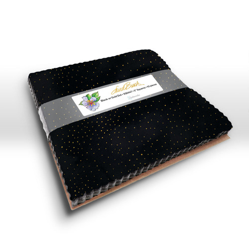 SQUARES 10" LB BASIC DOT MET BLACK/GOLD (42) PK OF 8 EA