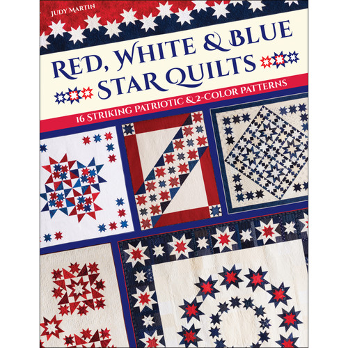 BOOK RED WHITE BLUE STAR QUILTS