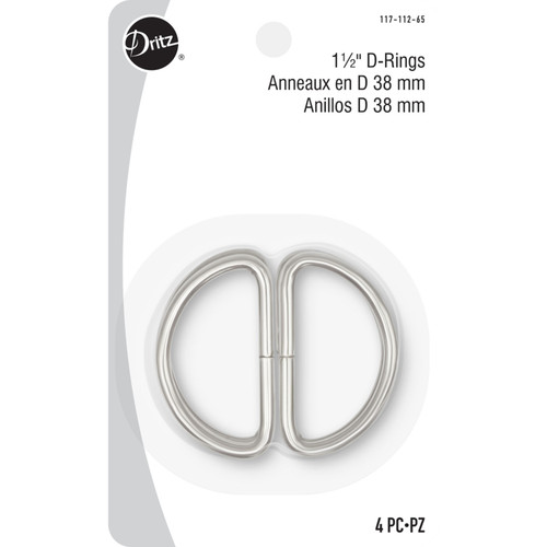 D RING 1.5" 4CT NICKEL PK OF 6 EA