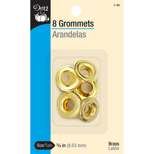GROMMETS .375" 8CT BRASS PK OF 6 EA