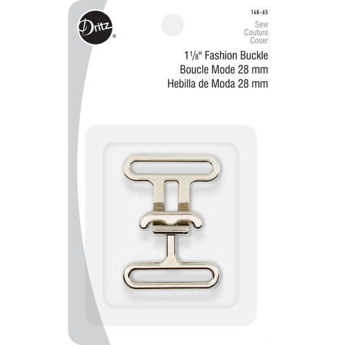 BUCKLE FASHION 1.125" NICKEL PK OF 3 EA