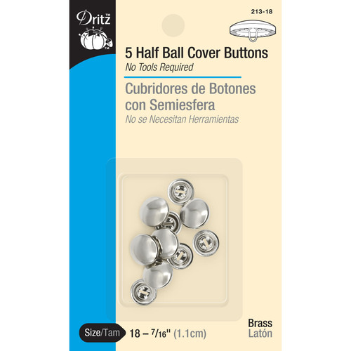 COVER BUTTON HALF BALL SZ18 5C PK OF 3 EA