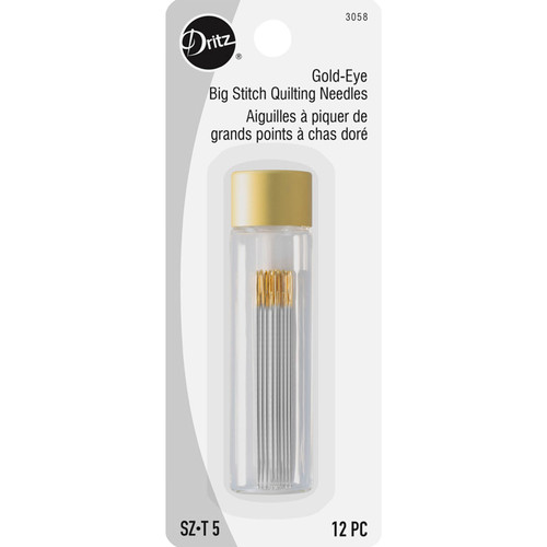 NEEDLES GOLD EYE BIG STITCH QUILTING sz 5 PK OF 3 EA