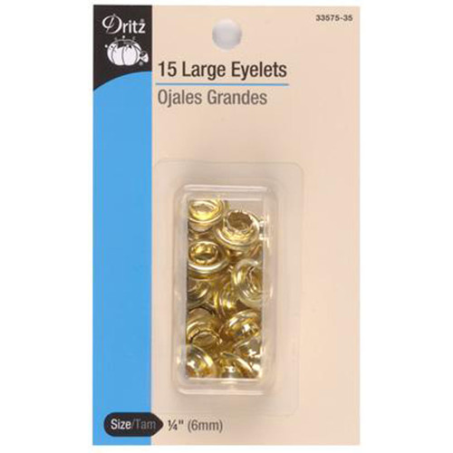 EYELET REFILL.25" 15CT GILT PK OF 6 EA