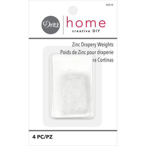 DRAPERY WEIGHTS ZINC 4CT PK OF 3 EA