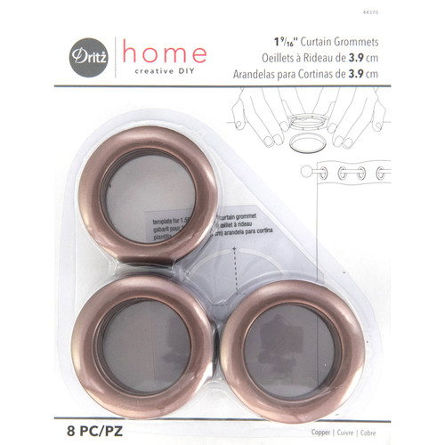 GROMMETS 1.5"DIA 8CT LG COPPER PK OF 3 EA