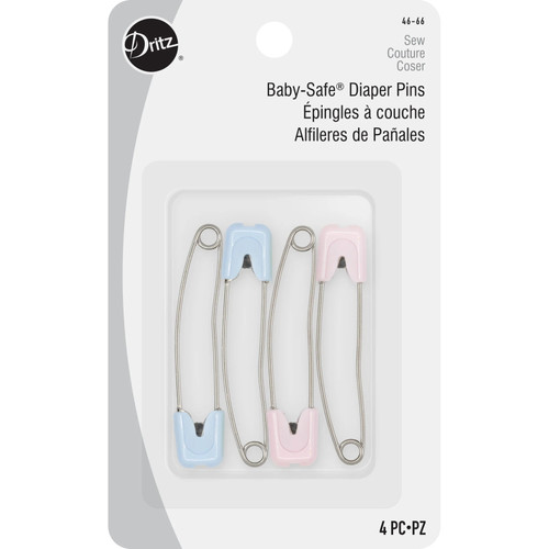 PIN DIAPER BABY SAFE 4CT ASST PASTELS PK OF 3 EA