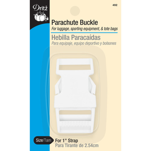 PARACHUTE BUCKLE 1" WHITE PK OF 3 EA