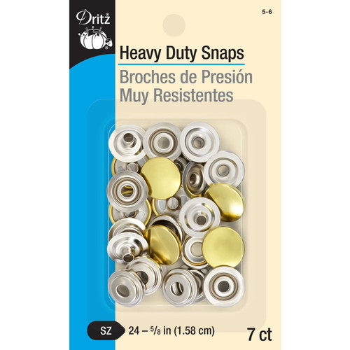 SNAP HD SZ 24 .625" 7CT GILT PK OF 3 EA