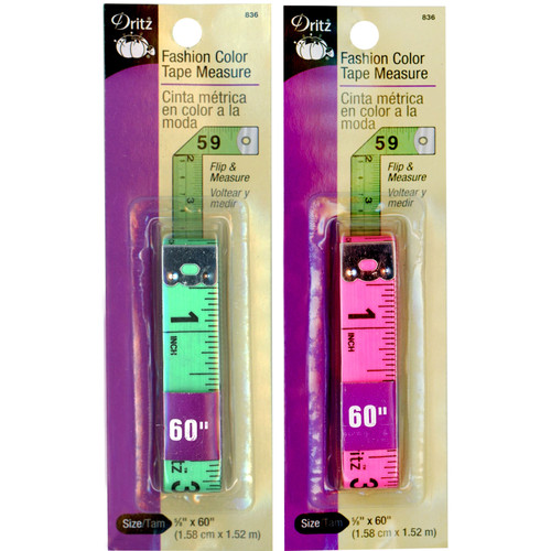 TAPE MEASURE 60" FASHION COLOR PK OF 6 EA