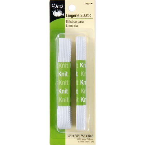 LINGERIE ELASTIC .375"X 1.5YD PK OF 4 EA