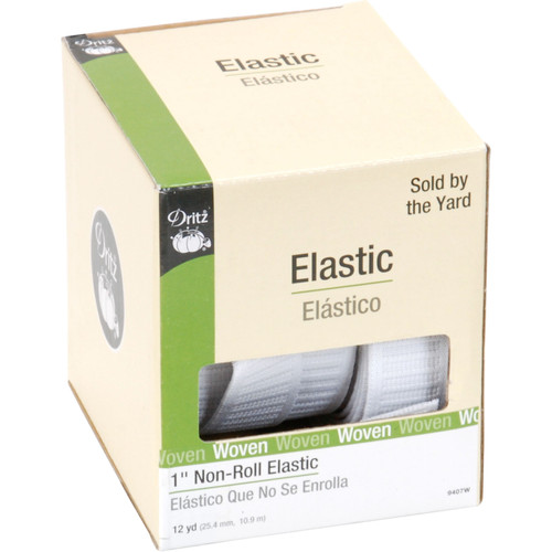NO ROLL ELASTIC 1"X 12YD WHITE