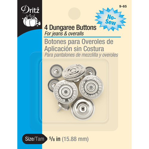 BUTTON DUNGAREE .625" 4CT NICKEL PK OF 3 EA