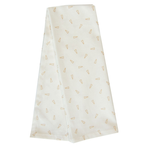 TEA TOWEL NEUTRAL TRIANGLES PK OF 6 EA