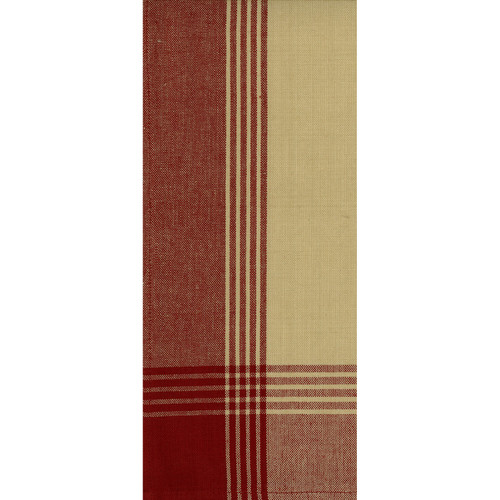 TEA TOWEL STR BORD RED TEA PK OF 6 EA