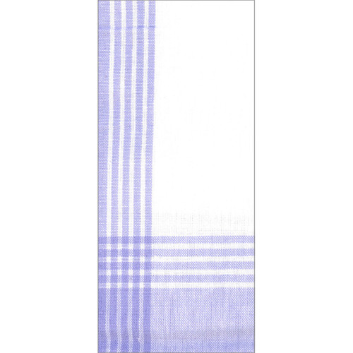 TEA TOWEL STR BORD LAV WHI PK OF 6 EA