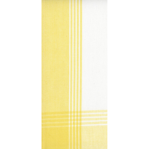 TEA TOWEL STR BORD YELLO WH PK OF 6 EA