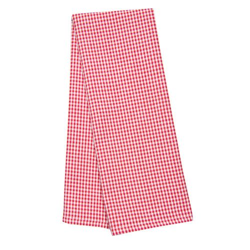 TEA TOWEL MINI CHECK BR RED PK OF 6 EA