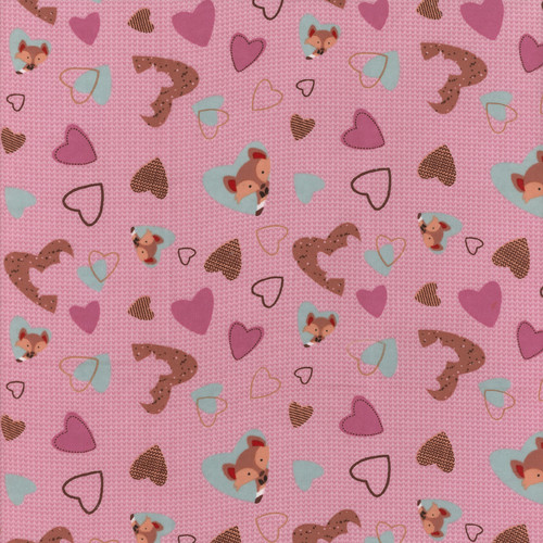 FLANNEL PRINTS FOX HEART ROSE