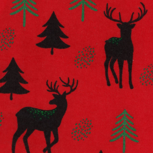 FLANNEL PRINTS WOODLAND RED 85942