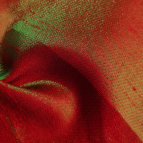 SHIMMER SHANTUNG SOL 20 KELLY/RED 55"