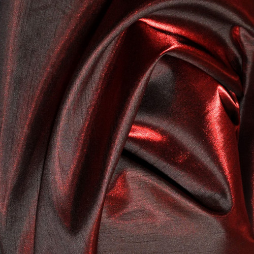SHIMMER SHANTUNG SOL 43 RED/BLACK 55"