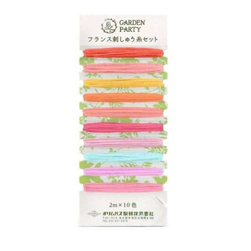 EMBROID FLOSS GARD PART SET 14 PLAYFUL 10 COLORS-21.8y TOTAL