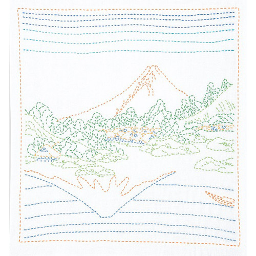 SASHIKO KIT UP-DOWN FUJI WHITE